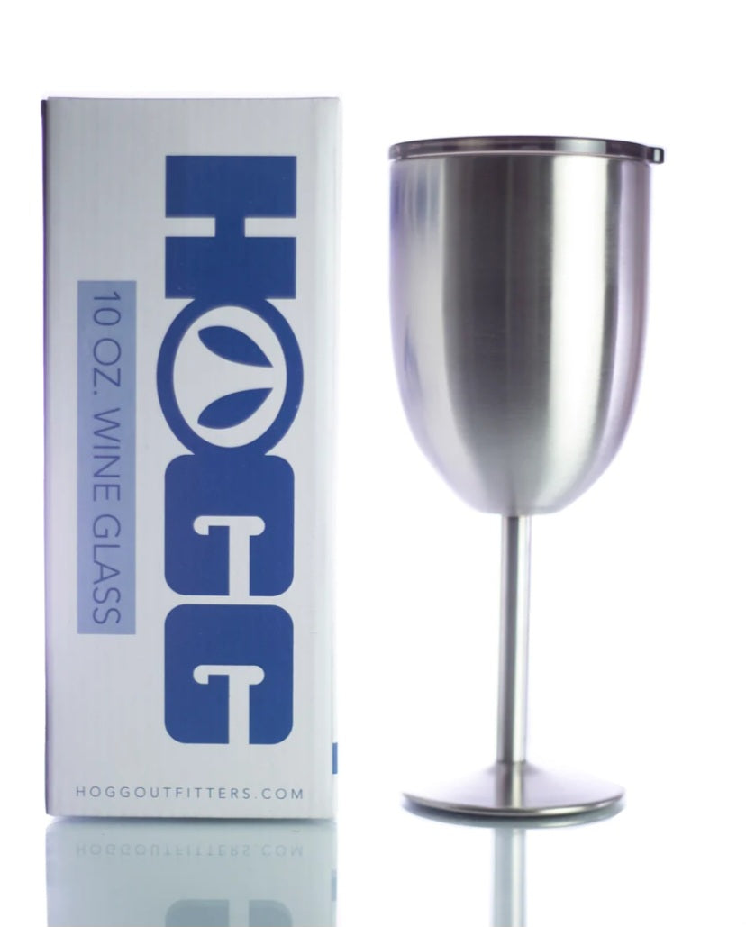 10oz Stainless Steel Wine Glass With Sliding Lid